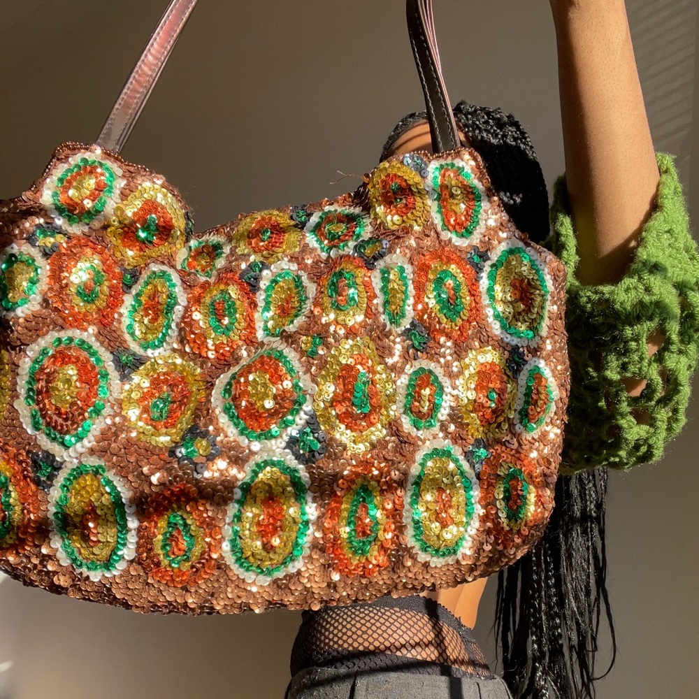 Sequined handbag